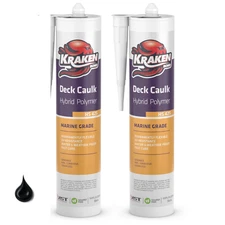 Kraken Bond Deck Caulk Marine Sealant, 9.8oz  2 Pack – Black