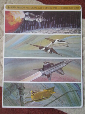 1966 WERBEPROSPEKT NORDAMERIKANISCHE LUFTFAHRT APOLLO XB-70 X-15 T-2B OV-10A