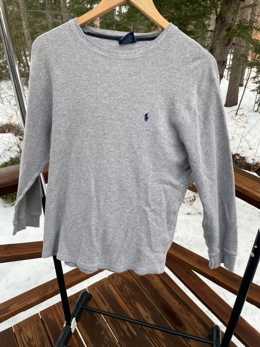 Polo Ralph Lauren Sleepwear Men's M Light Gray Waffle Knit