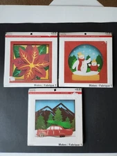 3 Recollections Christmas Holiday Paper Layering Kit Snowman Tree Poinsettia New