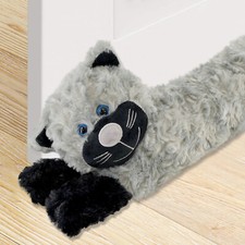 Novelty Draught Excluder Dog Cat Design Fabric Fleece Draft Door Stopper Cushion