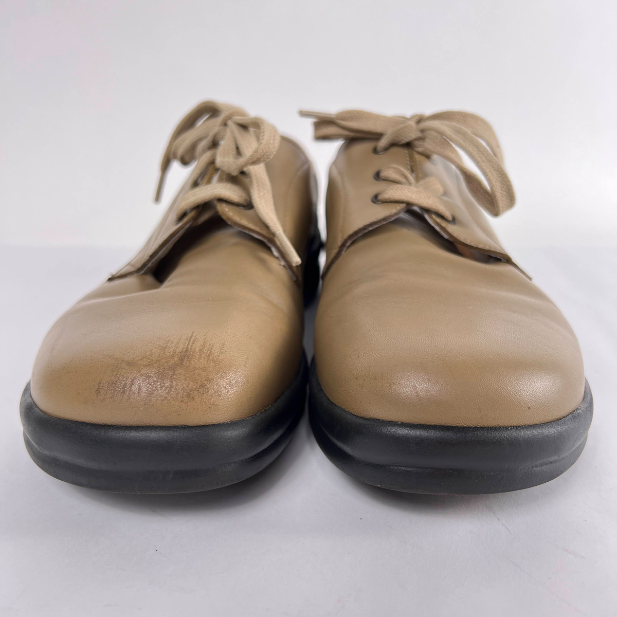 Footprints by Birkenstock Tan Leather Lace Up Round Toe  display picture 2