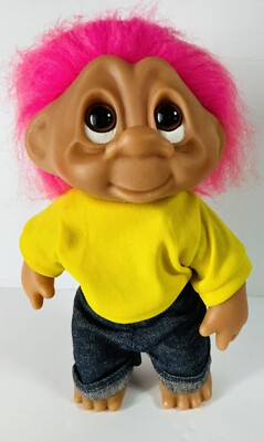 Vintage Original D.A.M. 8  Troll Doll Wishnik With Pink Hair