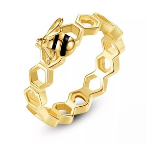 pandora ring bee charm heart ale s925 honecomb honeybee