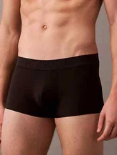 1 Calvin Klein model black microfiber low rise trunk Odor resistant NB3634 $38