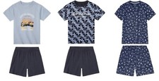 Jungen Shorty Schlafanzug Baumwolle Pyjama Jungenpyjama Nachtwäsche kurzarm
