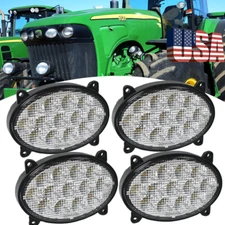 4PCS LED Tractor Hood Light Headlight For John Deere 8120, 9120, 9230 RE181282