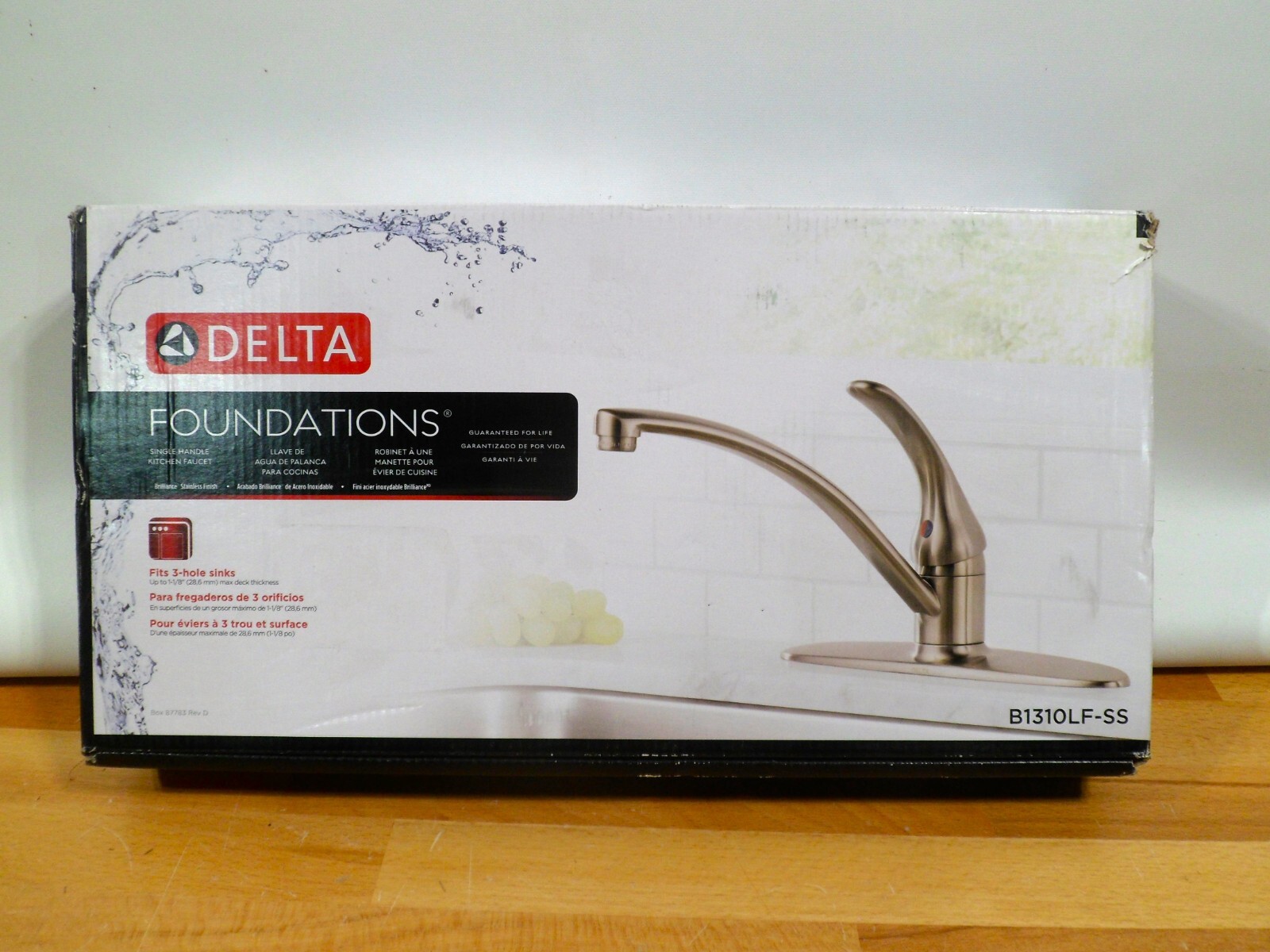 Delta Foundations Stainless Single Handle Lowarc Kitchen Faucet