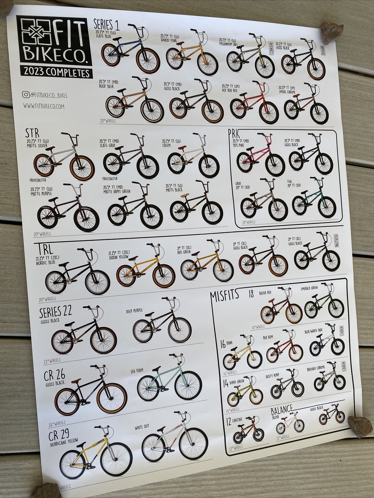 Fit Bike Co  BMX 2023 Bike Catalog and Poster Bmx Bike Poster Complete 2023 Fit