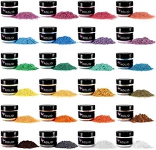 Mica Powder Pastel Set - 24Jar, 10g  For Resin Slime Candle Soap Cosmetic Making