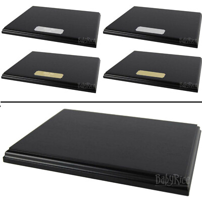 Schwarz Holzmaserung Display Sockel Sockel Rohling/gravierte Plakette 8x6 8x10 10x12 Größe