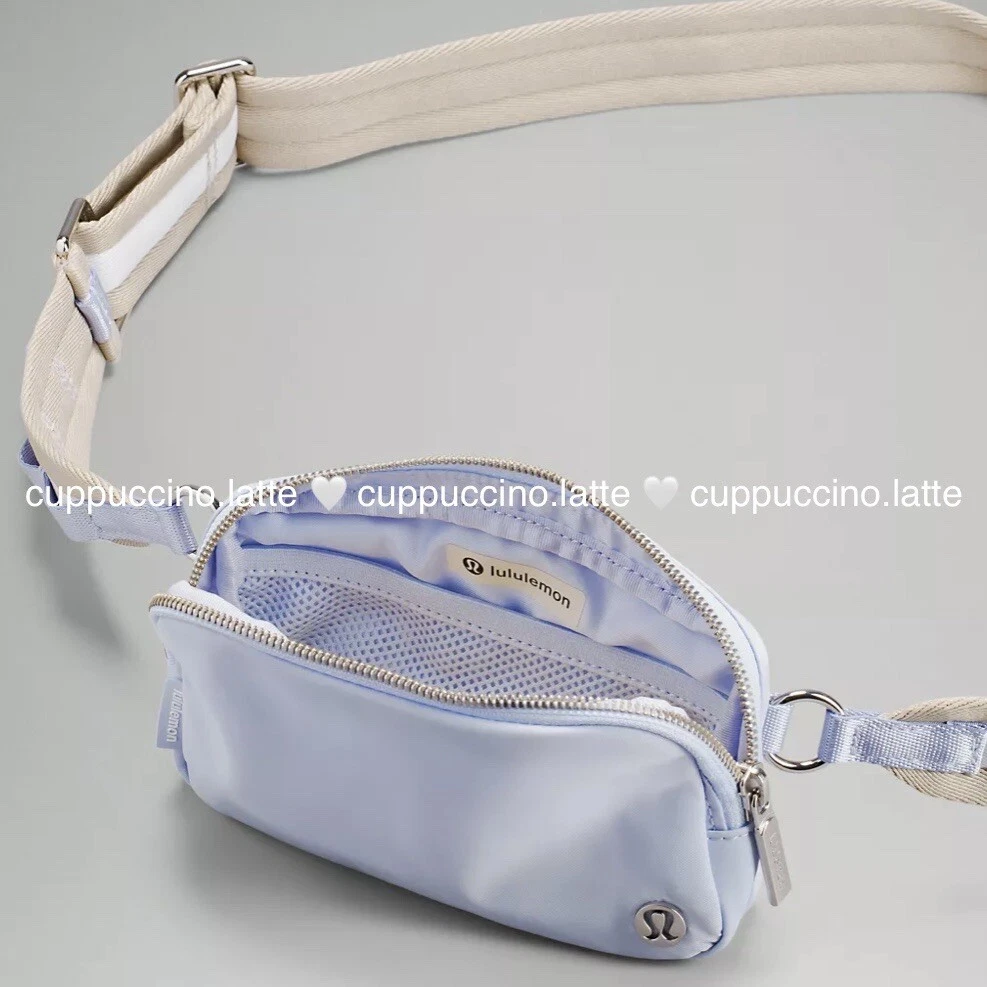 NWT Lululemon Athletica Everywhere Crossbody Bag in Pastel Blue Raw Linen