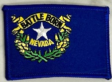 0459 NEVADA STATE FLAG: M/C Vest Patch Free S H AVAILABLE
