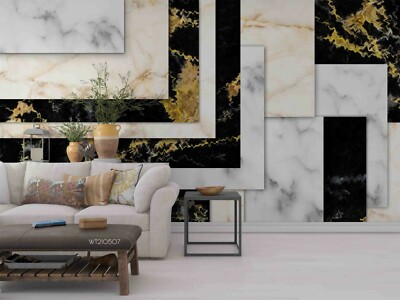 3D Geometric Marble Texture Self-adhesive Removable Wallpaper Murals Wall 121