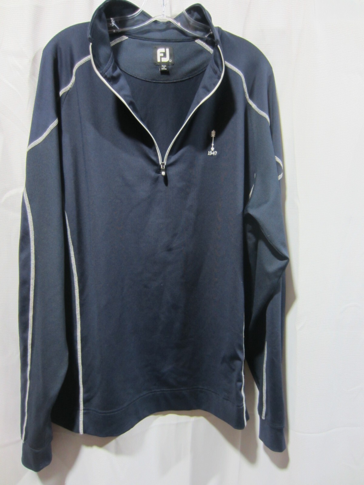 FootJoy Hyper Mid Layer 1/4 Zip Pullover Navy Men… - image 3
