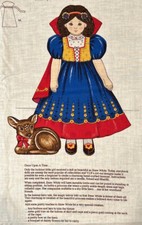 Snow White & Fawn 18" Cut & Sew Storybook Pillow Doll Fabric Panel - Uncut