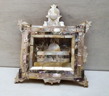 Antique Collectible Mecca Region Handmade Mother of Pearl Ottoman Empire Altar