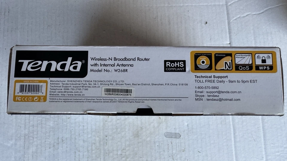 Tenda W268R 150 Mbps 4-Port 10/100 Wireless N Router NIB - Image 2 of 3