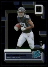 2022 Clearly Donruss Rated Rookie Blue 14/99 Hassan Haskins #92 TS7