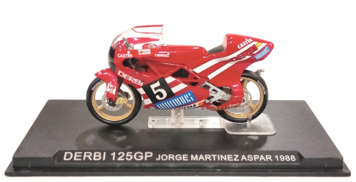 IXO Models 1/24 Racing Bike Derbi 125GP Jorge Martinez Aspar 1988  (#10)