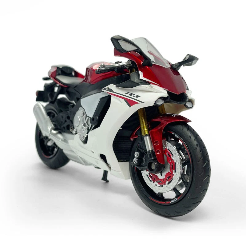 Modelo de motocicleta Yamaha YZF-R1 escala 1:12 diecast niños juguetes para niños regalos rojo Foto 3 de 4