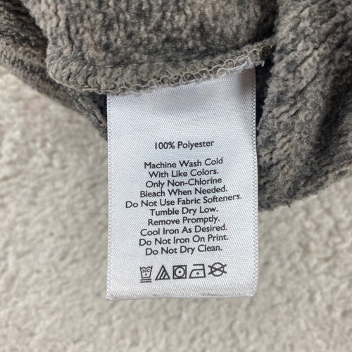 Eddie Bauer Mens Sweater Large Gray Fleece Lined Knit Long Sleeve Mock 1/4 Zip - Picture 10 of 10