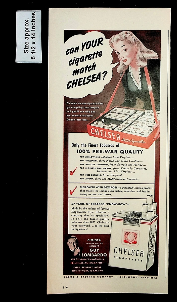 Chelsea Collectible Tobacco Cigarettes for sale