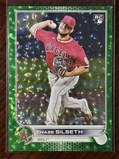 2022 Topps Update Chase Silseth Green Ice Parallel SP RC Rookie Angels #/499