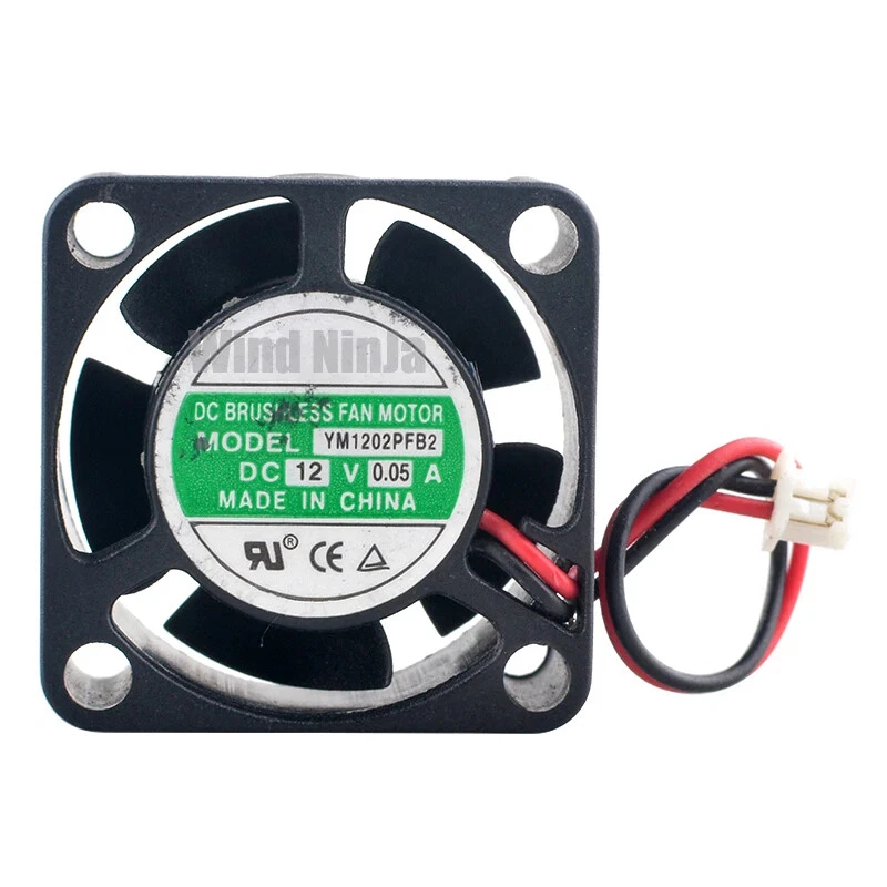 YM1202PFB2 2.5cm 25mm fan 25x25x10mm DC12V 0.05A 2pin Ball bearing cooling fan - Image 2 of 4