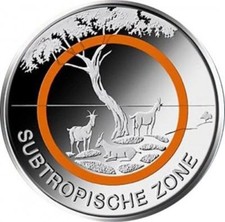collectors'coin, 5 Euro coin subtropical zone