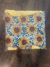Sunflower Print Baby Blanket Approx 29" x 43  