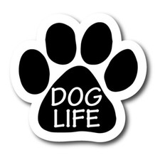 Dog Life Pawprint Car Magnet 5" Paw Print Auto Truck Decal Magnet