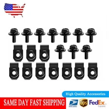 20 PIECES WITH U-NUT CLAMP AND BODY BOLT -M6-1.0 X 20 MM LONG -10MM HEX BLACK US
