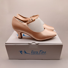 Very Fine DanceSport Women  s Ballroom Dance Satin Shoes   Nude, Size 5.5