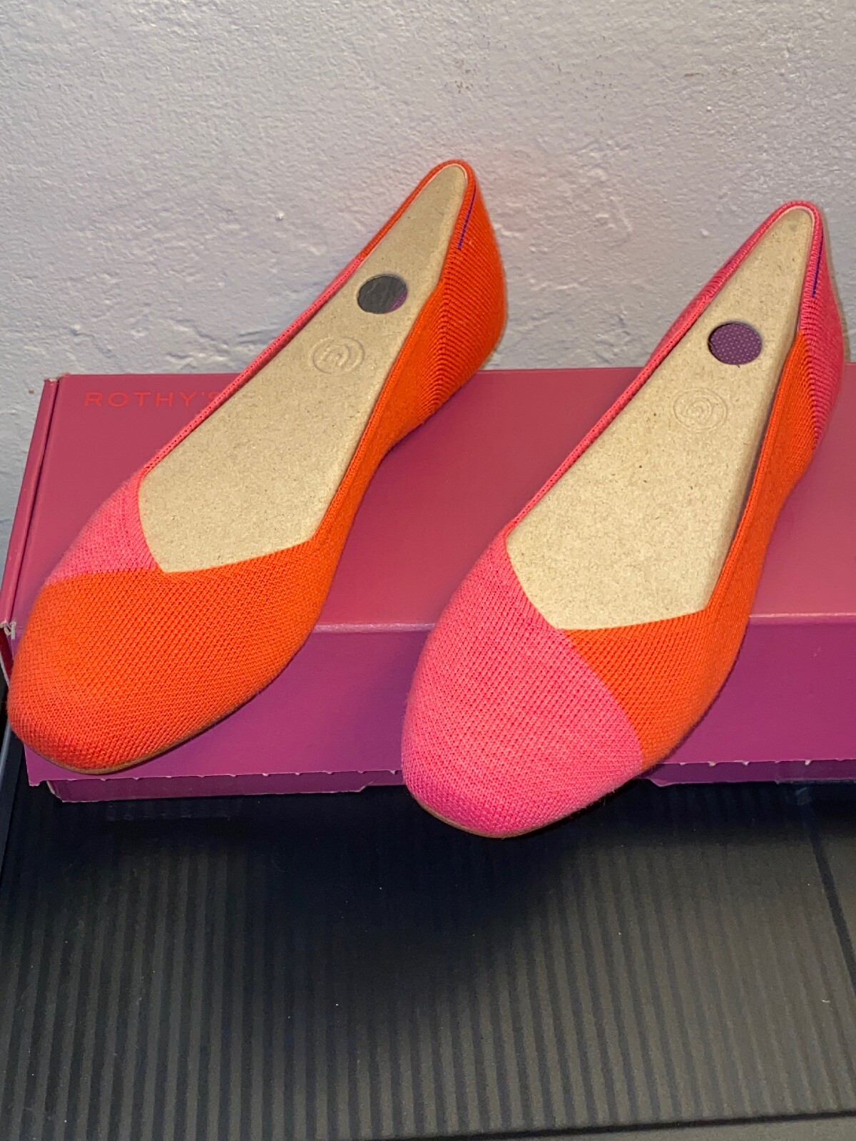 Rothy's Marta Ferri Flame Azalea Ballet Flat US Size 8.5 New With Box **Sold Out image 2