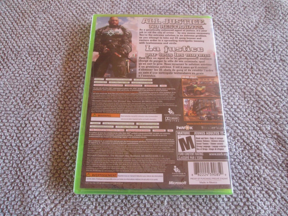 Crackdown (Microsoft Xbox 360, 2007). Brand New & Factory Sealed. - Image 2 of 4