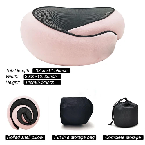 Neck Travel Pillow Memory Foam Neck Pillow Comfort Compact Ergonomic for Travel - Picture 11 of 26
