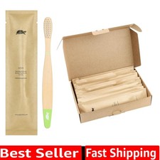 Plant-Based Bristles, Soft Bamboo Toothbrushes, Individually Sealed for Kids ...