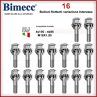 Fiat 4X100 to 4X98 KIT 16 Bolts Variation Floating Wheelbase M12X1.25X24.5mm