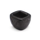 Mini San Ildefonso Blackware Bowl Rainclouds Square Rim  1.5" W Painted LZPM8 — photo 4