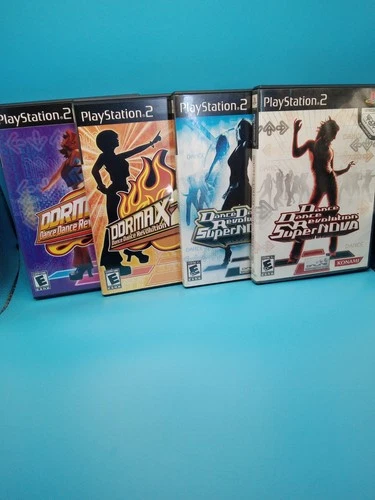 Dance Dance Revolution DDR Bundle Lot of 4 Sony Playstation 2 PS2