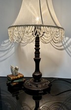 Vintage Tiffany Style Metal Lamp Base Replacement Only - 38cm Height 