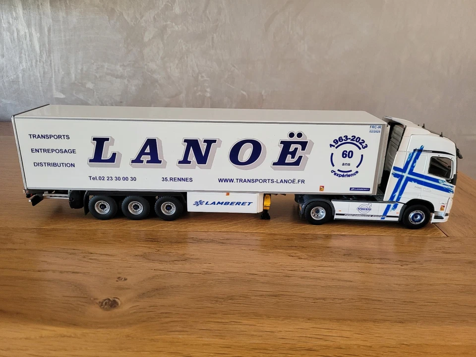 camion Eligor 1/43 Volvo FH 500 frigo Lamberet SR2 transports LANOË - Photo 2/4