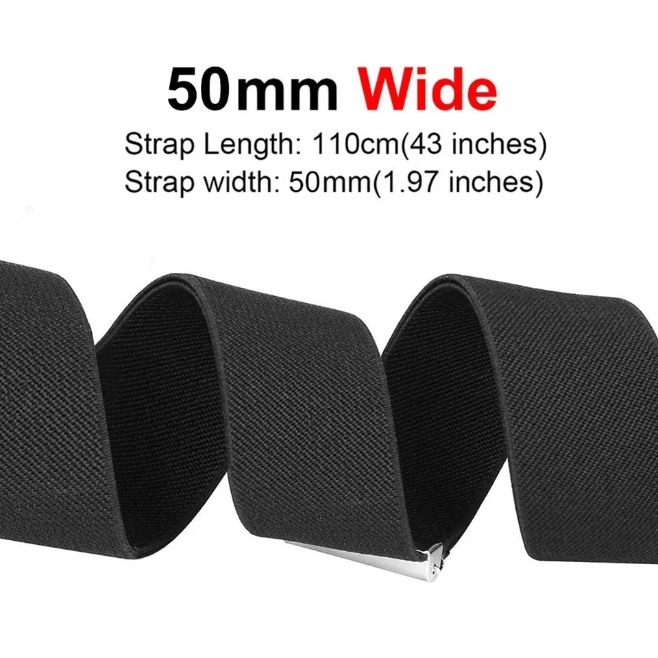 Heavy Duty Work Trouser Braces 50mm Highly Elasticated Unisex Suspender UK - Image 4 of 4