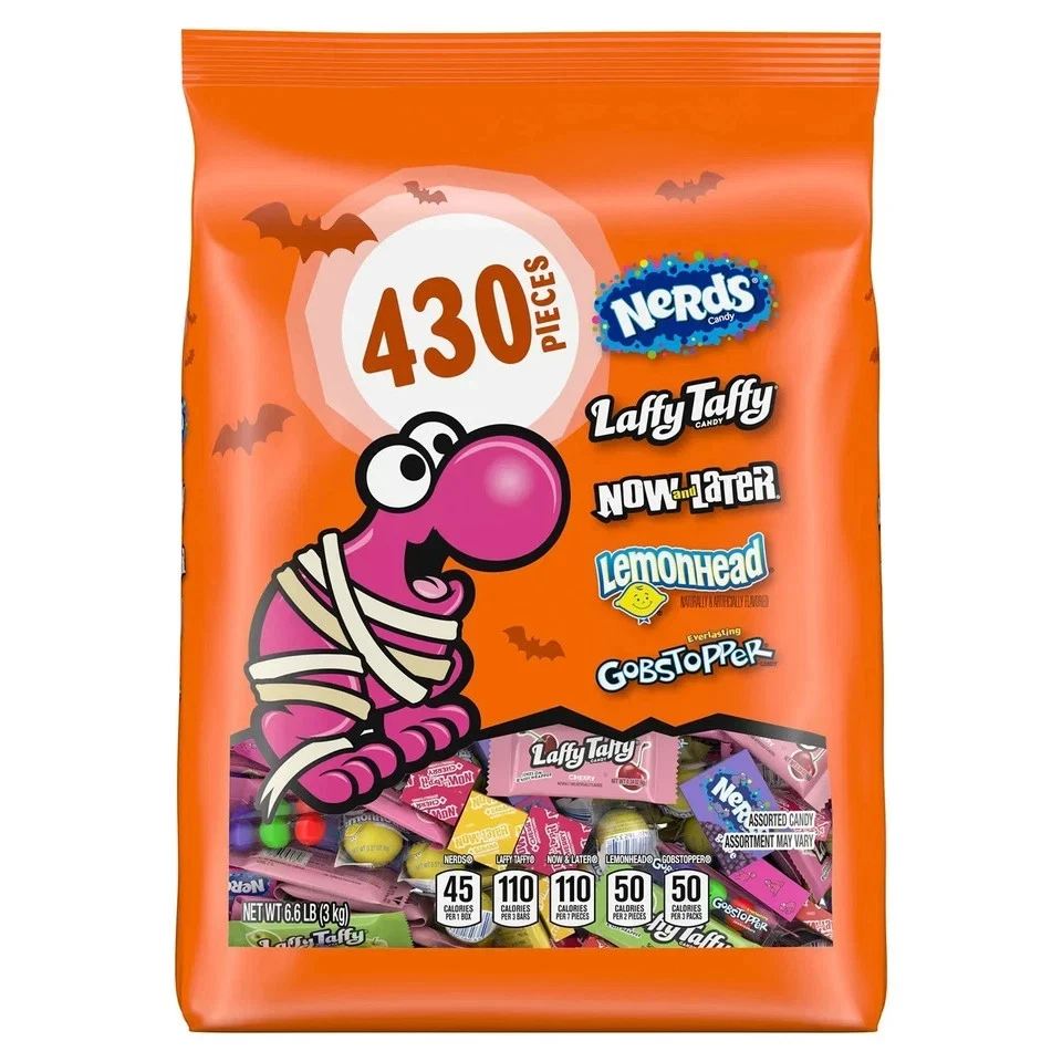 Nerds Classic Fun, dulces de Halloween, bolsa de mezcla de variedad, 105,7 oz, 430 piezas Foto 4 de 4
