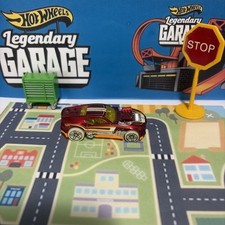 2010 Hot Wheels Twinduction, Red Shimmer, Orange/White Graphics loose