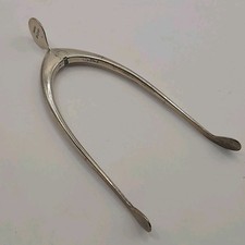 1944 English Sterling Silver Wishbone Sugar Tongs Nips - James Swann & Son