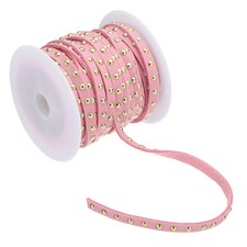 16.4ft Studded Faux Suede Cord Rope for Jewelry Making, Pink Golden