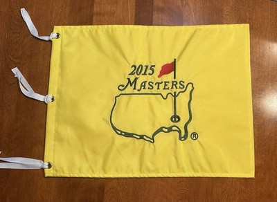 2015 MASTERS GOLF FLAG AUGUSTA NATIONAL JORDAN SPIETH WIN RARE PGA NOT BADGE