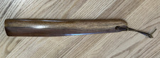 14" Hand Carved  Hardwood Wooden Shoehorn Brown Smooth Stained  & Finished